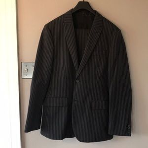 Men’s Express Black Pinstripe Suit